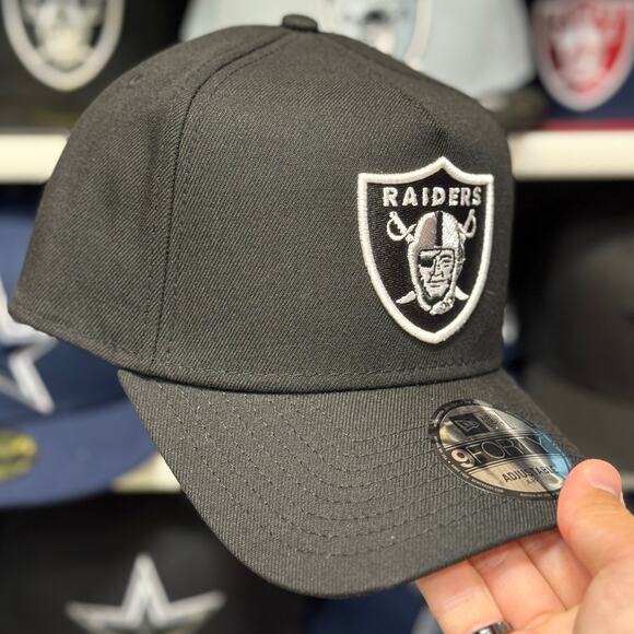 New Era Las Vegas Raiders A-Frame 9FORTY Snapback Black - Picture 1 of 3